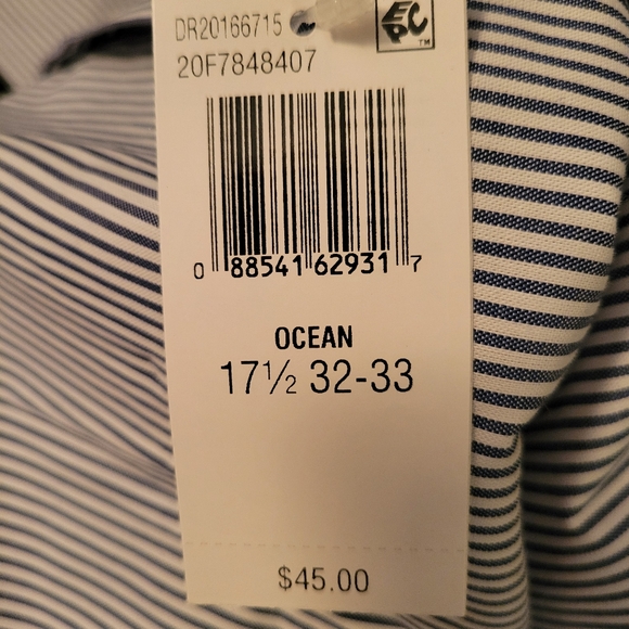 Van Heusen Men's Blue Striped Shirt NWT - Picture 13 of 13